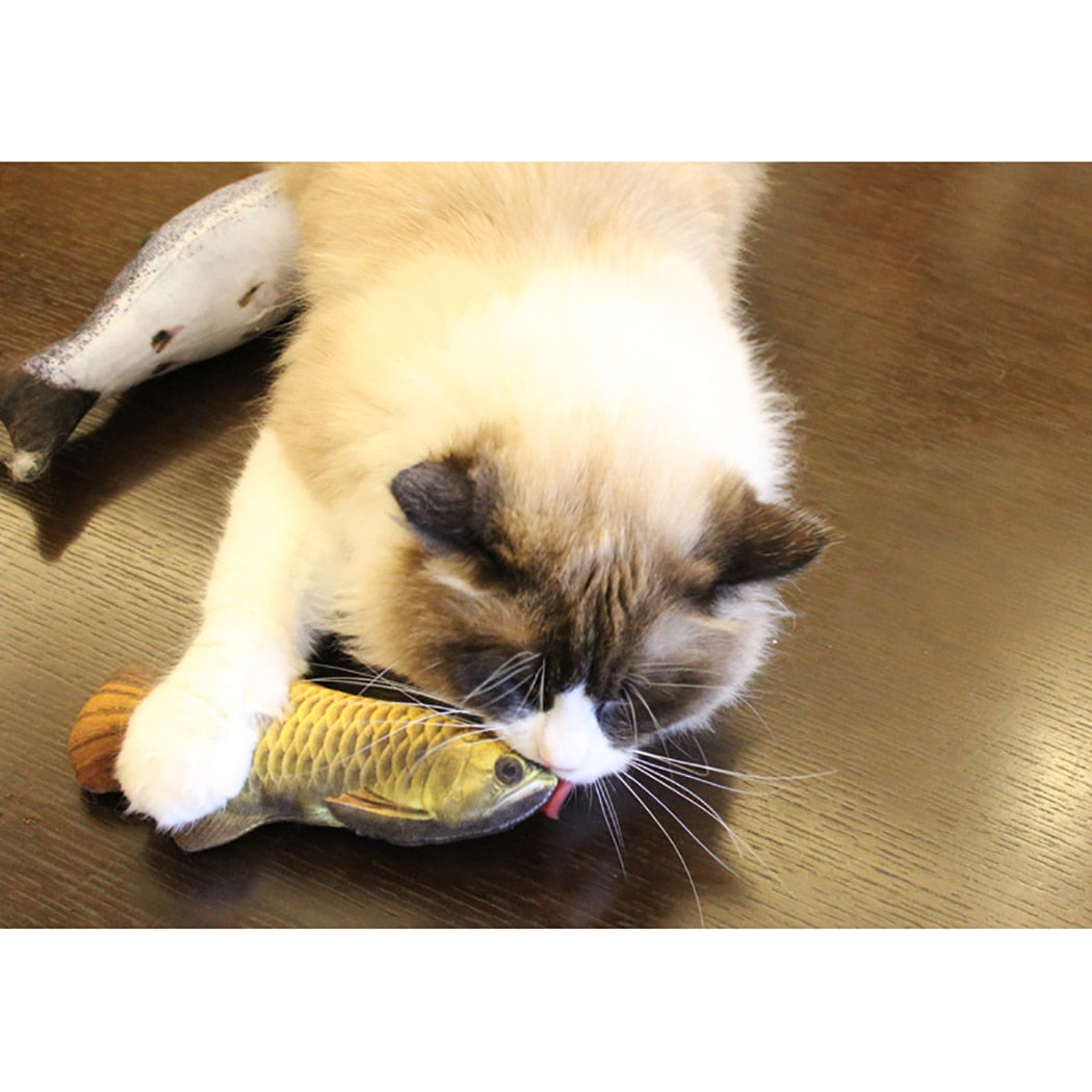 STUFFED CATNIP KICKER FISH TOY