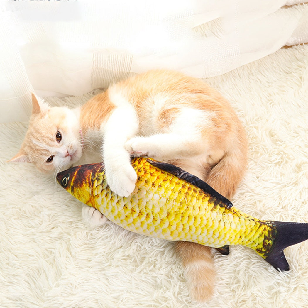 STUFFED CATNIP KICKER FISH TOY