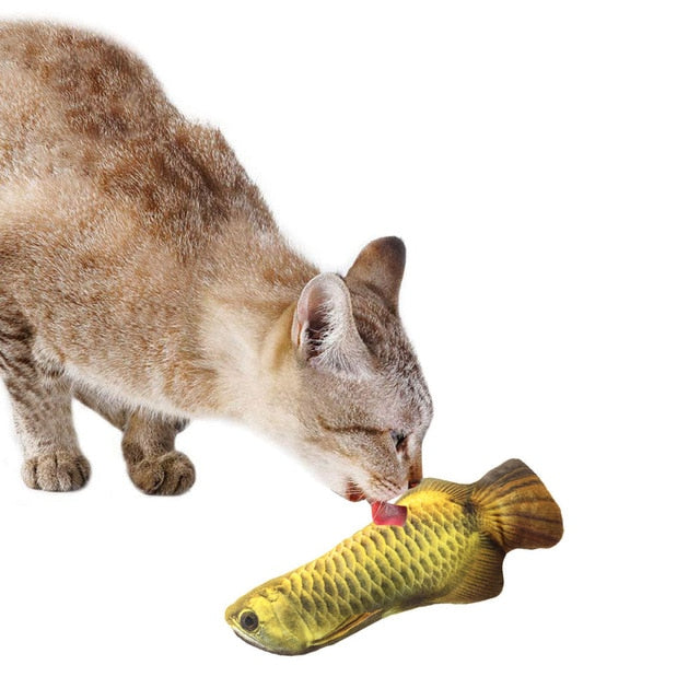 STUFFED CATNIP KICKER FISH TOY