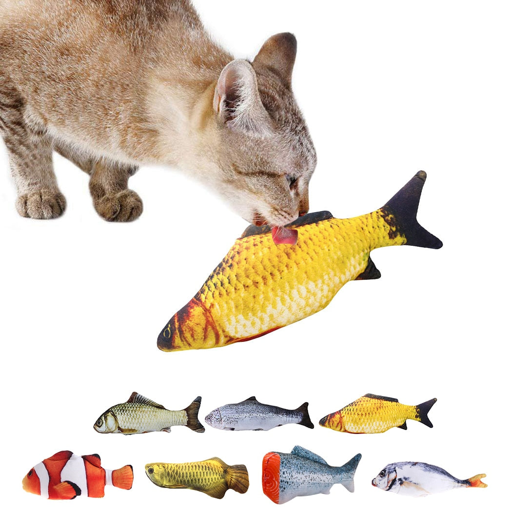 STUFFED CATNIP KICKER FISH TOY