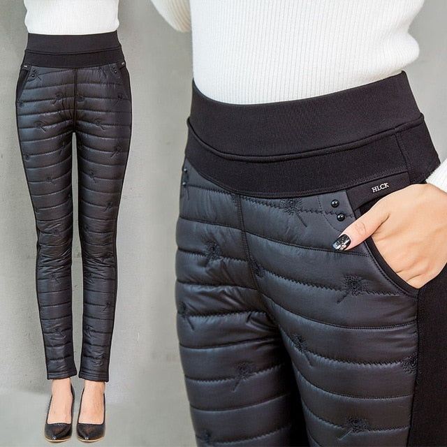 THERMOPLUS - HIGH WAIST WINTER DOWN PANTS