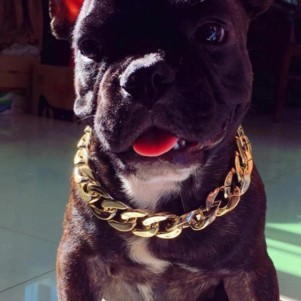 THUGPET - THICK CUBAN LINK CHAIN PET COLLAR