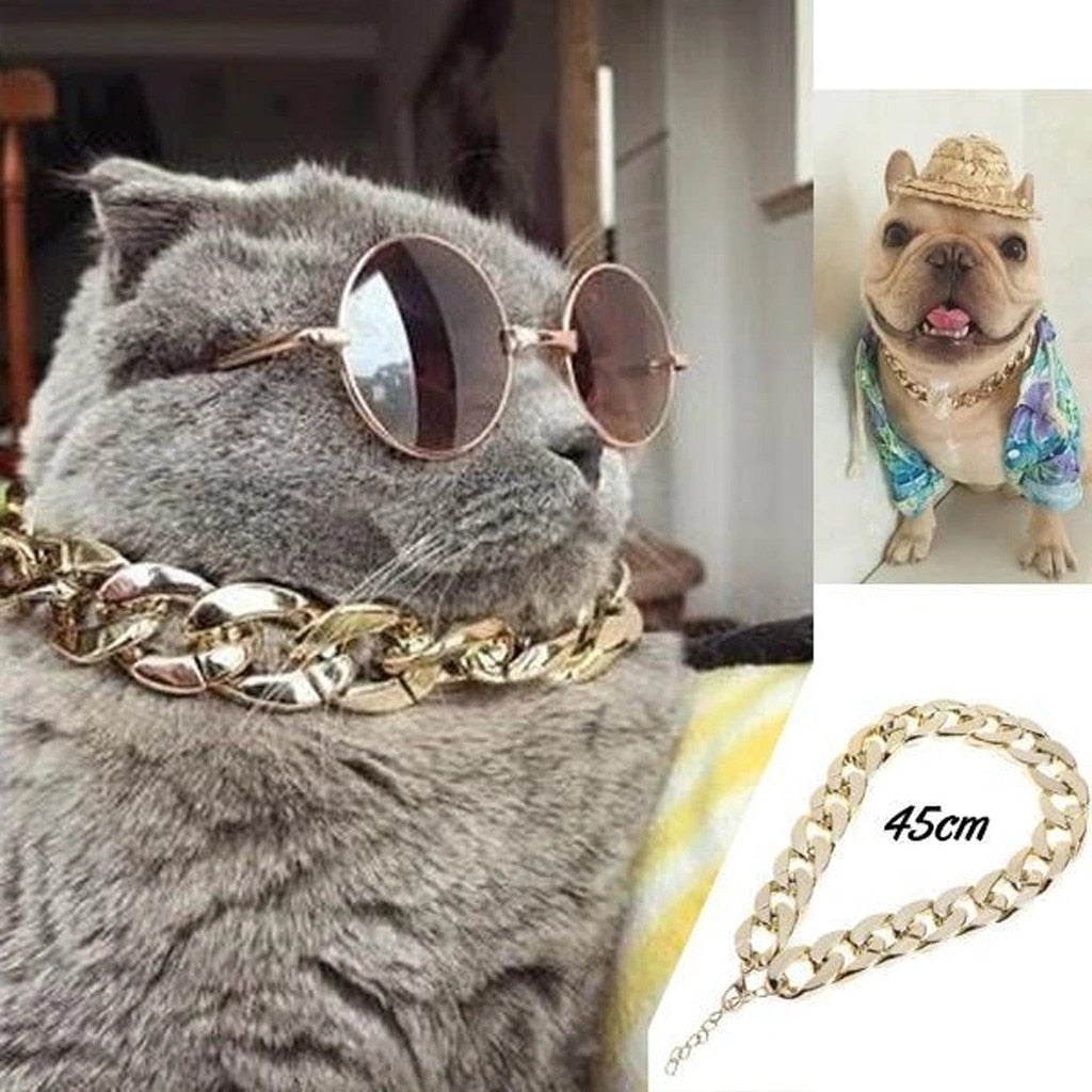 THUGPET - THICK CUBAN LINK CHAIN PET COLLAR