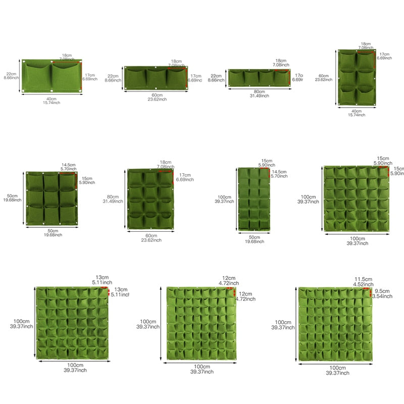 GREENPOCKETS - VERTICAL GARDEN GROW BAGS