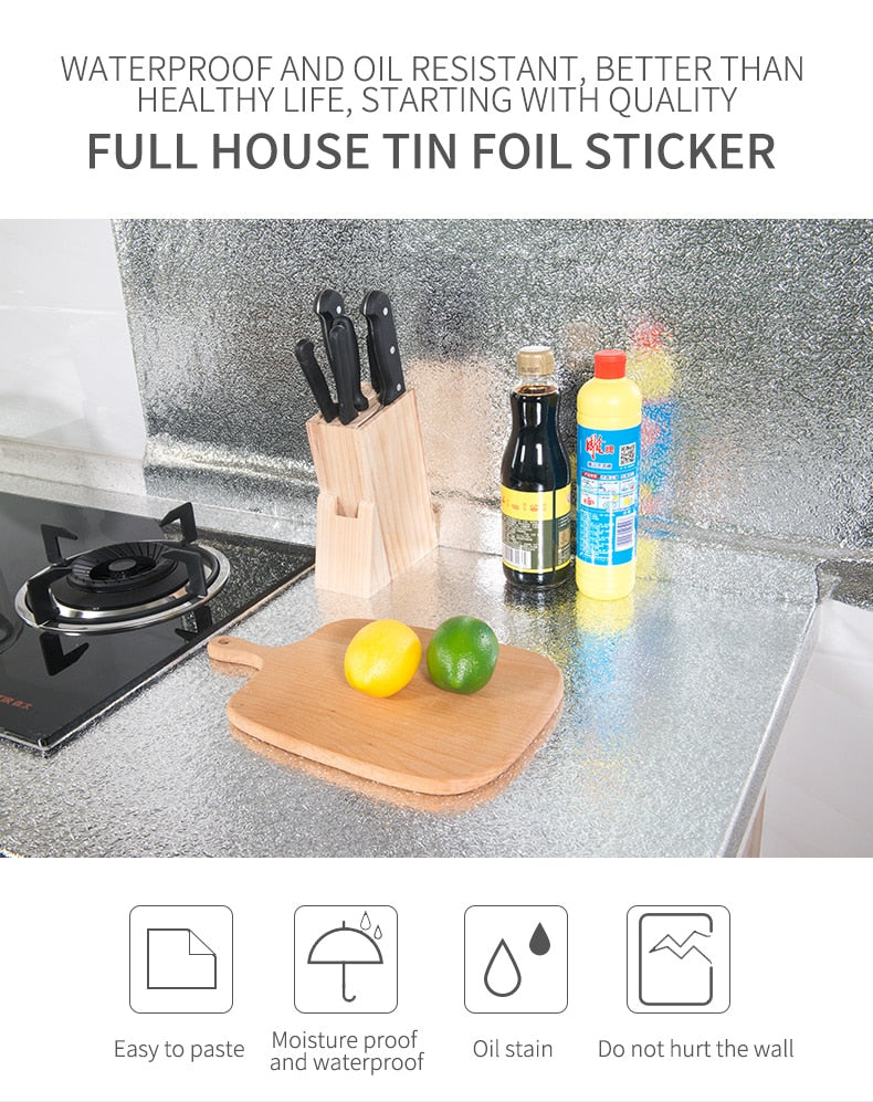 Kitchen Oil -Proof Aluminum Sticker