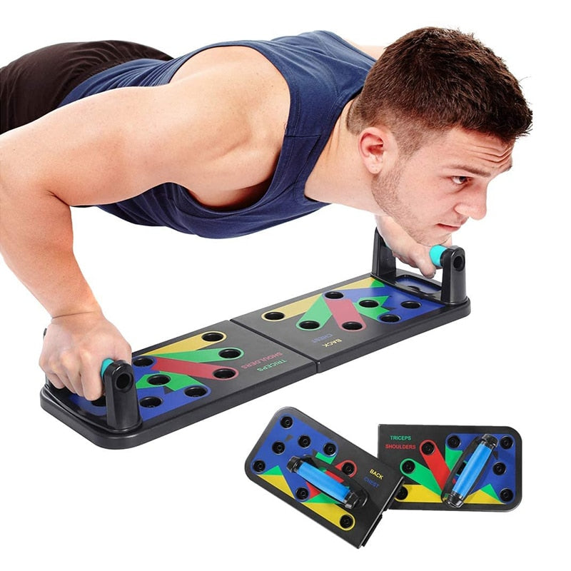 FITBOARD - PUSH UP BOARD WITH RESISTANCE BANDS