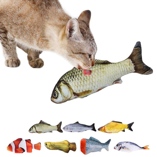 STUFFED CATNIP KICKER FISH TOY