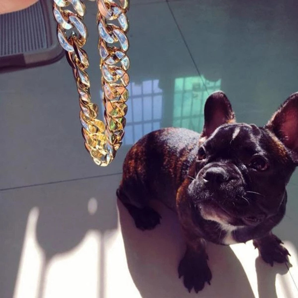 THUGPET - THICK CUBAN LINK CHAIN PET COLLAR