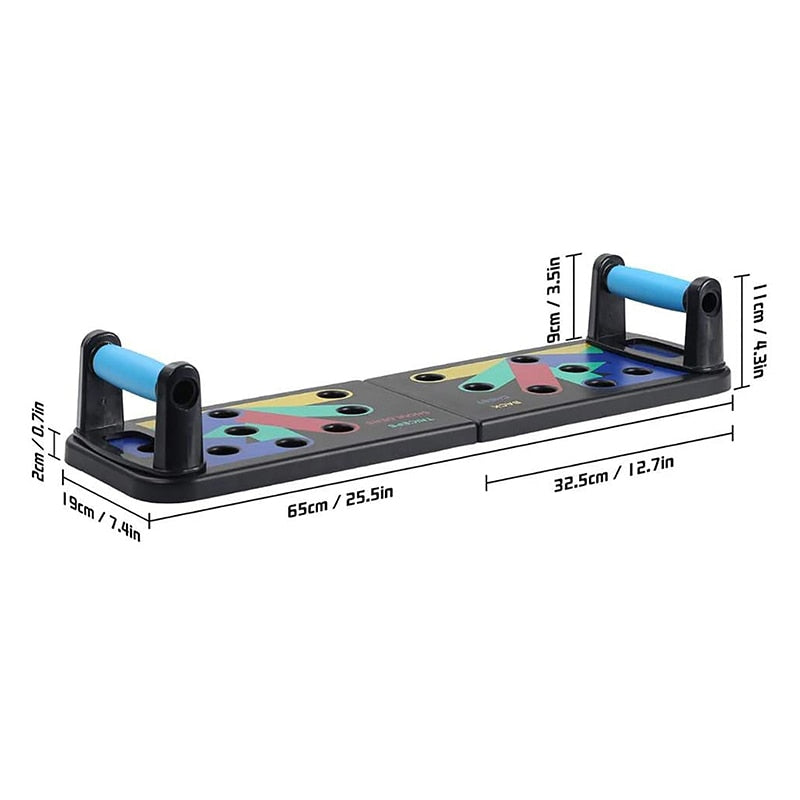 FITBOARD - PUSH UP BOARD WITH RESISTANCE BANDS