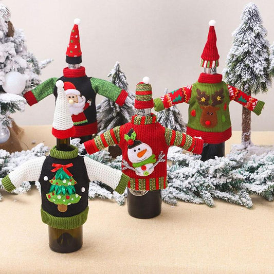 UGLY SWEATER CHRISTMAS WINE BOTTLE COVER