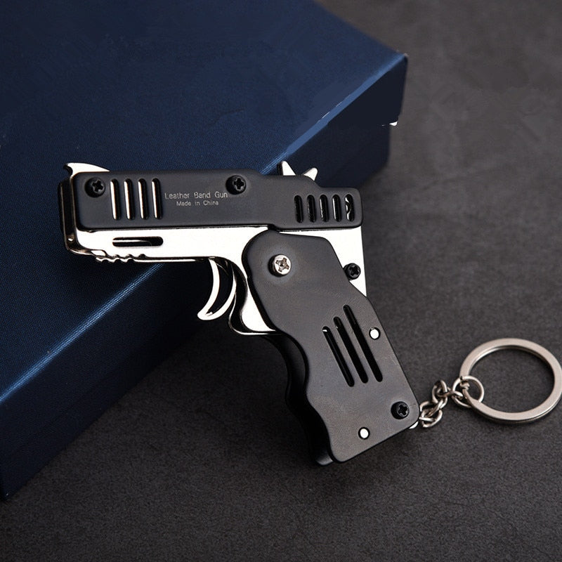 FOLDSLINGO - FOLDING RUBBER BAND GUN MILITARY KEYCHAIN