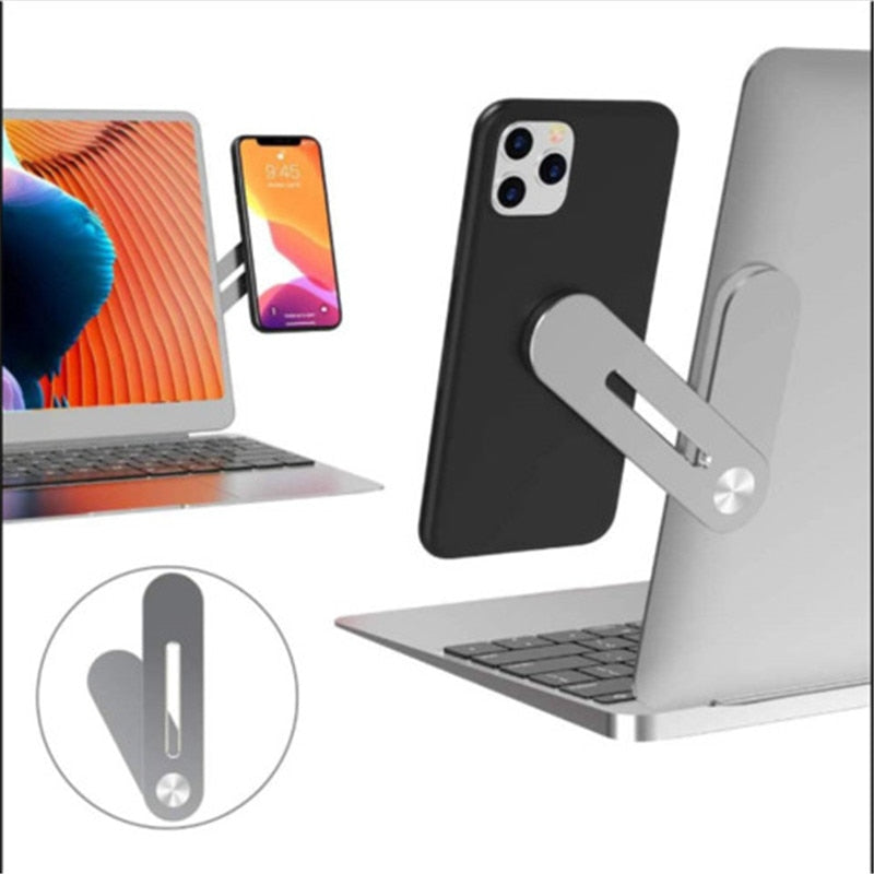 Magnetic Screen Support Holder Dual Monitor Display Clip Phone Stand Laptop Side Mount Connects Phone Bracket Tablet Pad Holder