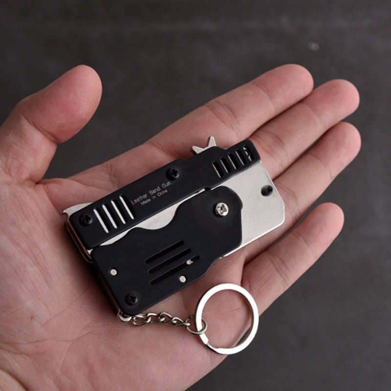 FOLDSLINGO - FOLDING RUBBER BAND GUN MILITARY KEYCHAIN