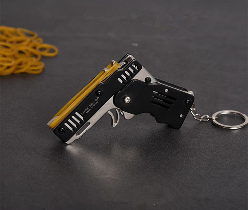 FOLDSLINGO - FOLDING RUBBER BAND GUN MILITARY KEYCHAIN