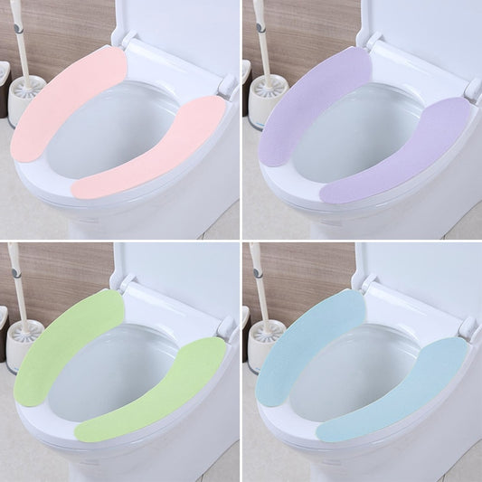 Toilet Cushion - Washable Self - Adhesive Toilet Seat Pad