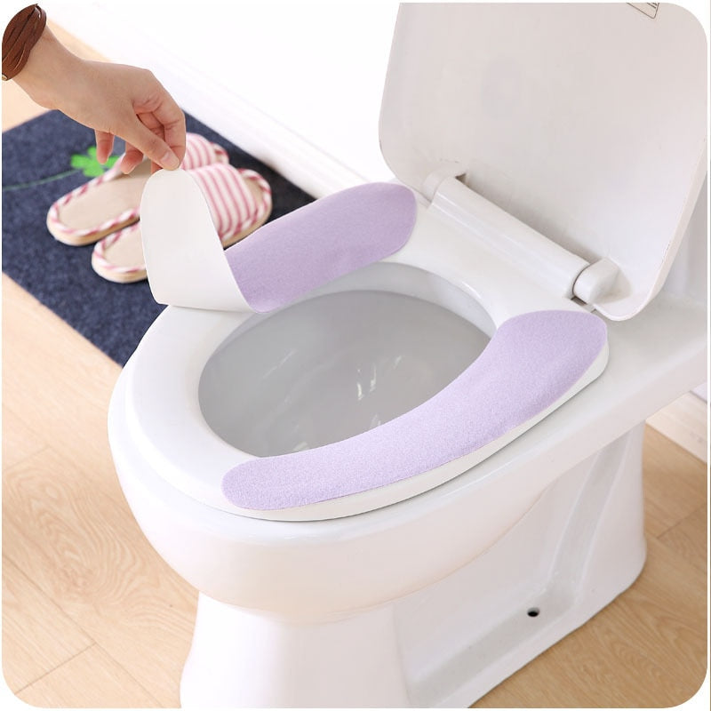 Toilet Cushion - Washable Self - Adhesive Toilet Seat Pad